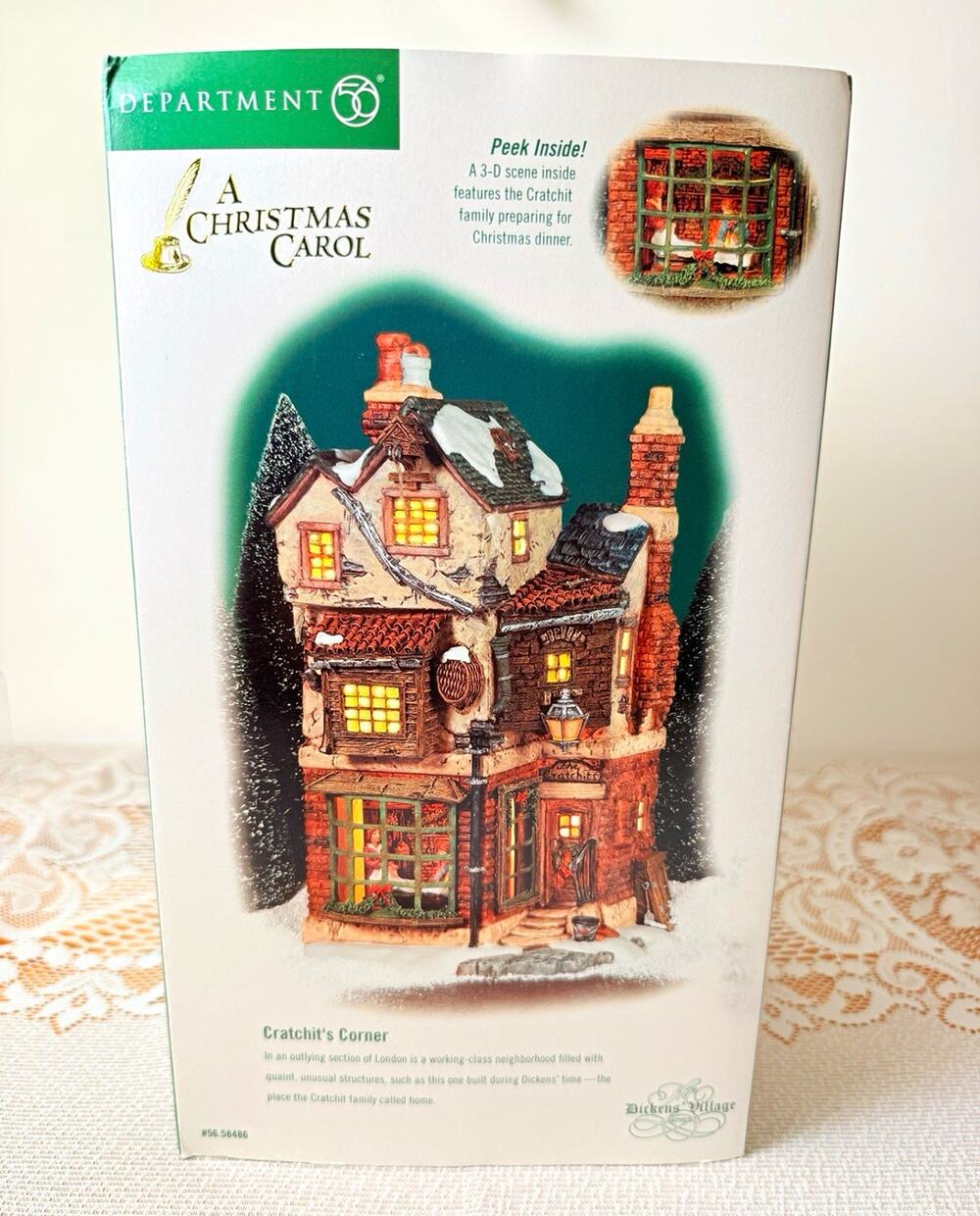 Dept 56 Dickens' Village Series Cratchit’s Corner Illuminated - no light